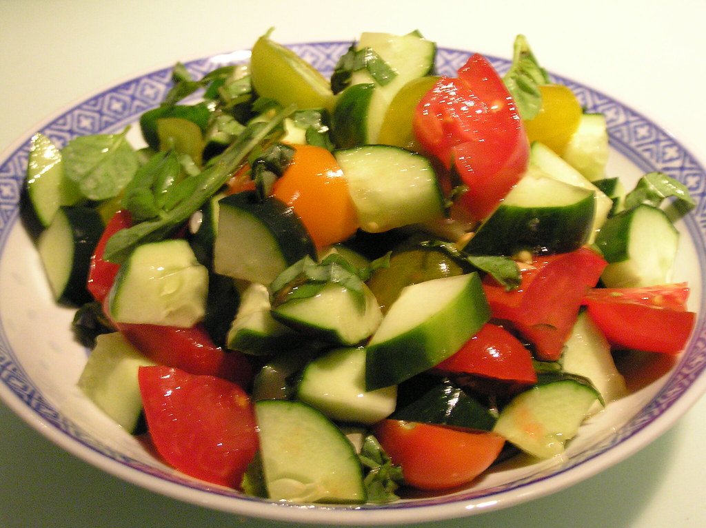 Kachumber Salad Recipe: Fresh Cucumber, Tomato and Onion Salad