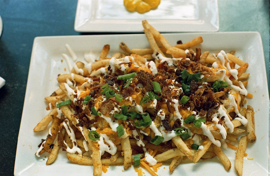 Loaded Fries Recipe with Cheese Sauce, Spicy Chicken and Jalapeños